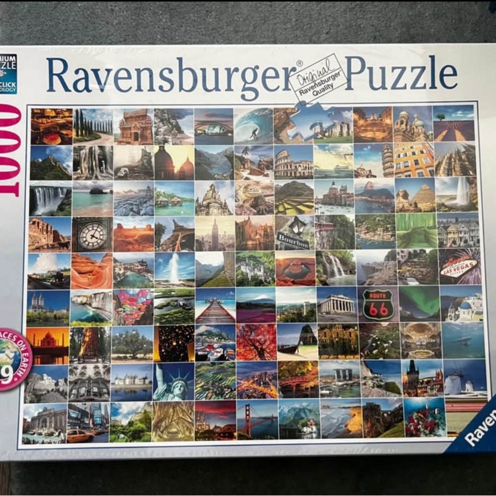 Ravensburger Vibrant Travel Collage Puzzle 1000 Pieces -BNWT